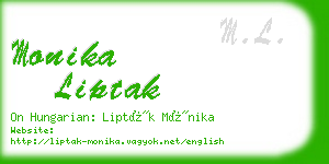 monika liptak business card